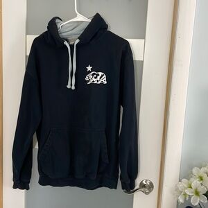 California Bear Palm Trees State Pullover Hoodie Size M